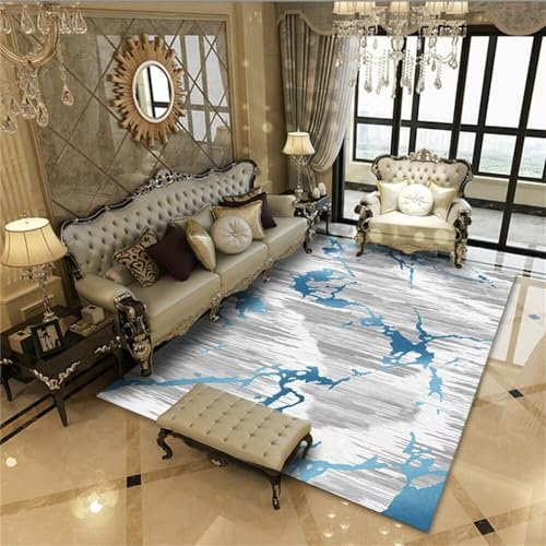 RUGMRZ Schlafzimmer Teppiche Teppich Für Kinderzimmer Art Design Rechteck Wohnzimmer Teppich Moderner Stil Minimalistisch Verschleißfest Outdoor Teppich Bunt 60X120CM