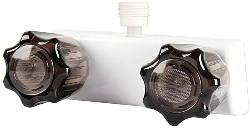 ZZYWWP Wohnmobil-Duscharmatur, 10,2 cm, Wohnmobil-Duschventil-Schalter, doppelter Rauch-Acrylgriff, Badezimmer-Wasserhahn, Wohnmobil, Anhänger, Wohnmobil, Duscharmatur, Ersatz für Innen- und