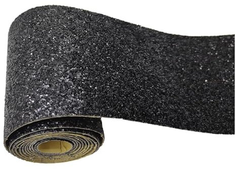 Dostear Autoadesiva Glitterata Bordi Greche Pannelli Adesivi Bordo Adesivo per Pareti Striscia Adesiva Muro Decorativa Greca Adesiva per Parete lampo nero 5 X 200cm