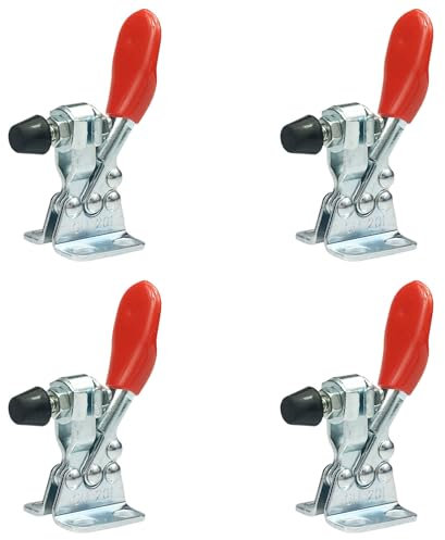 Yuiturt 4 Stück Schnellspanner Kniehebelspanner & Toggle Clamp GH-201-B, Verstellbar Horizontaler Toggle Clamp für Handwerk, Schleifwerkzeuge und handgefertigte Produkte
