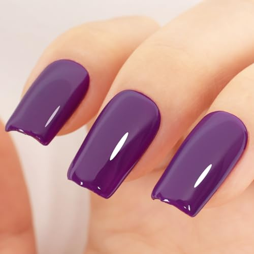 TUTUYU Dark Purple - Smalto gel per unghie, 12 ml, lampada UV a LED, colore: Viola