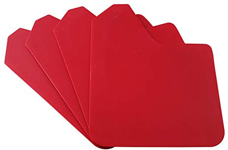Paraspruzzi Universali MF12 BAS BLK per Paraspruzzi Auto Parafanghi con Viti Include 4 Fanghi e Viti per l'installazione, Imballando il Tuo (rosso)