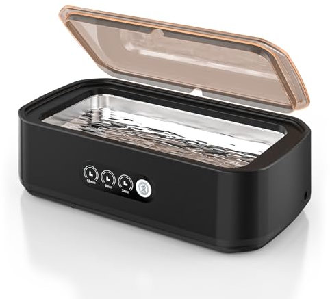 Singphere Nettoyeur Ultrasonique 48kHz 650ml - Nettoyage Profond 360° à Toucher Unique, Spécialisé pour Lunettes, Bijoux et Prothèses Dentaires