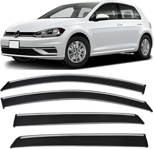 ZJIZOU Car Windabweiser Für VW Golf 7 MK7/MK7.5 2014-2019 Limousine,Langlebig & Robust Leichte Installation Energieeinsparung Belüftung.