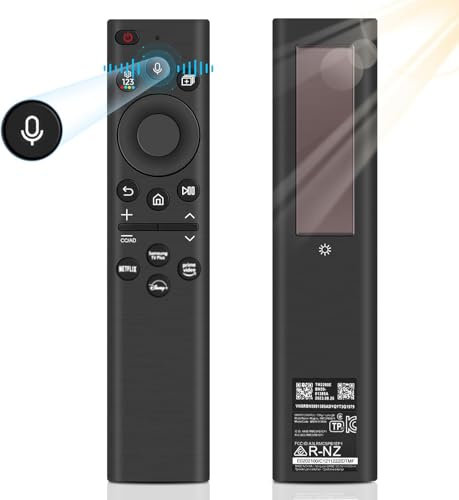 Telecomando di ricambio per Samsung, BN59-01385A, telecomando vocale di ricarica solare per Samsung Smart TV, universale per telecomandi Sam-Sung Neo LED Smart 4K HD TV bianco