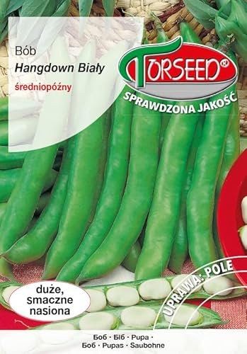 Verdica Semillas de frijol blanco colgantes Vicia faba – Alto rendimiento, Madura media, Color blanco celadón único, excelente sabor, artista de jardín versátil (50 gramos)