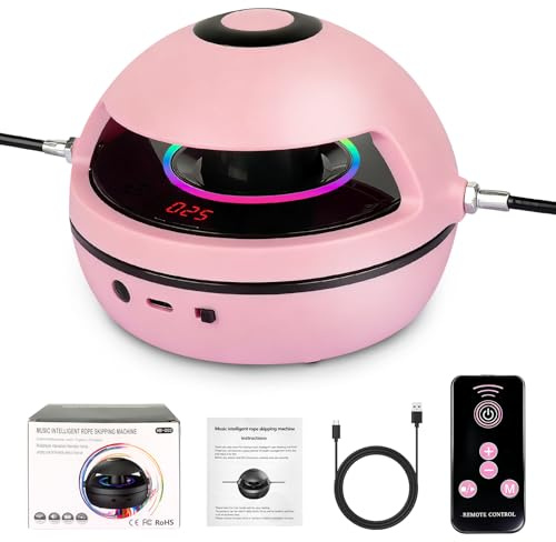 Elektronische Springseil, Automatische Elektrische Seilspringmaschine Mit Fernbedienung, Intelligente Sprungmaschine, Bluetooth Springseilmaschine Mit LED-Anzeigezähler, 1-10 Geschwindigkeitsstufe