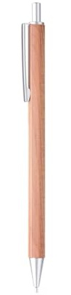 MUJI 無印良品 Sechseckiger Druckbleistift aus Holz, 0,5 mm Mine, Naturholz mit Messingkomponenten