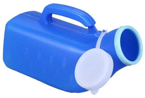 Urinoir portable de 1200 ml pour homme, grande capacité avec couvercle, facile à utiliser, pour les personnes âgées, les voyages et la nuit, marquage de mesure clair, design anti-déversement, durable