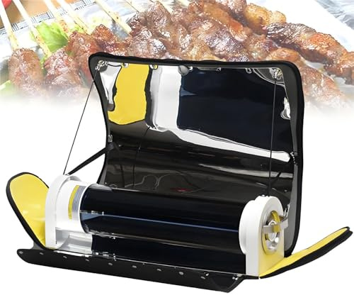 Forno solare, griglia da campeggio alimentata a energia solare,fornello solare per fornello da campeggio,fornello solare di grande capacità da 4,5 l,per campeggio, escursionismo e feste in famiglia