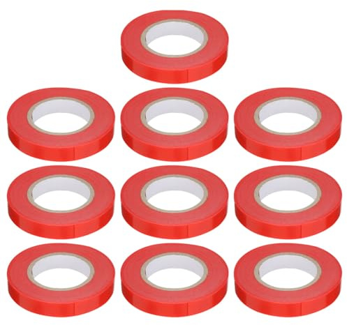IWOWHERO 10 Rollos Cinta Jardín PVC para Atar Plantas y Ramas Cinta Soporte Reutilizable para Viñas Tomates Flores y Árboles Atar Plantas