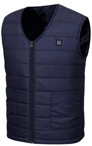 YCHUCH Gilet riscaldato per uomini e donne 10 zone 3 livelli regolabile controllo della temperatura attività all'aperto gilet riscaldato donna, Blu, M