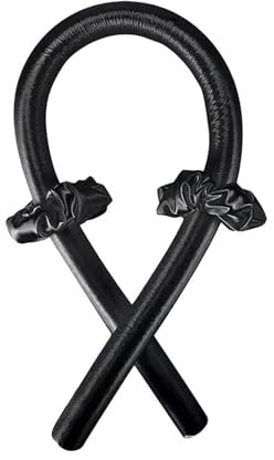 Tige de friser sans chaleur, bandeau paresseux, naturel, ondulé, doux, bigoudis, boucles avec pince à griffes, outils coiffure for Salon(Black)
