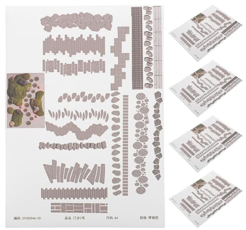 HAPINARY 5 Pezzi di Pavimentazione in Miniatura: Piastrelle per Pavimenti per Case Delle Bambole, Autoadesive, Finti Mattoni, Adesivi 3d, Staccabili E Attaccabili, per Accessori da Giardino Delle