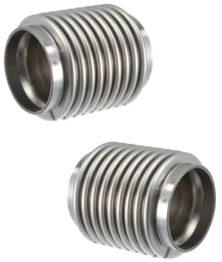 End Pipe 38Mm/45Mm/50Mm/60Mm Flexibles Rohr Für Autoauspuff Flex Verbindungsrohre Faltenbalg Universell Langlebig Edelstahl TailthroatTube(76x82x100mm)