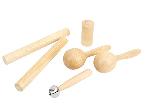 Stylebest Orff-Instrumentenset, Naturholz, Pädagogisches Percussion-Spielzeug für Kinder, Frühe Lernentwicklung, 4-teilig
