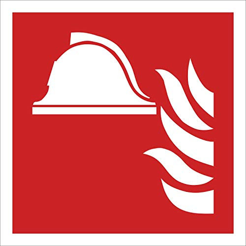 Geräte Brandbekämpfung Brandschutzzeichen Symbol Aufkleber Nachleuchtend ASR A1.3 400 x 400 mm