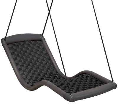 Relax-Schaukel Dreamliner Standard L mit Bespannung in schwarz für Indoor und Outdoor - Entlastung der Wirbelsäule - Wetterfeste Relax-Liege zum Liegen und Sitzen, beliebig einstellbar