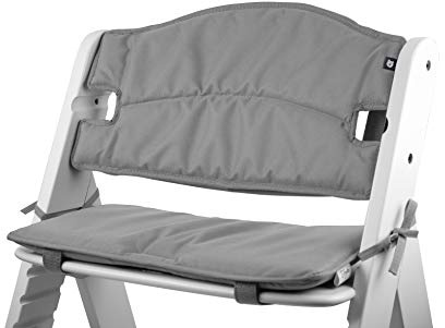 Tinydo® Hochstuhl Sitzkissen für Hauck Alpha, Hellgrau | Ergonomisches Memory-Schaum Kissen zur Rückenentlastung, Sitzpolster extra dick, Sitzverkleinerer Auflage ohne Verrutschen