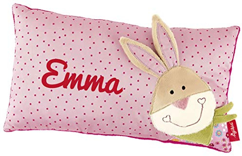 Sigikid 40993 - Babykissen Bungee Bunny mit Namen beschriftet