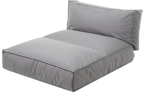blomus Stay Outdoor Bett | 120 x 190 cm | Farbe Stone | Wetterfest & wasserabweisend | UV-beständig | Hochwertige Sonnenliege mit Stahlbügel für Balkon, Garten & Pool | Premium-Boden