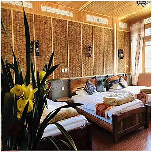 Durchscheinend Rollo Bambus,Fenster Sichtschutz Rollos,Bambusrollo Außen,Bambusrollo Sonnenschutz,Balkon Outdoor Wetterfest,Einfache Montage,für Fenster und Türen,Außen Pergola (110x180cm/43x71in)