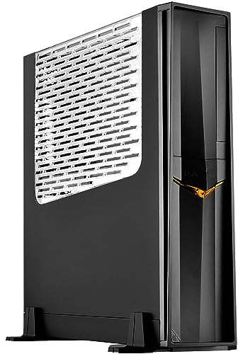 SilverStone Technology SST-RVZ02B-W Raven Mini-ITX Slim Gaming Computer Case with Window, Black