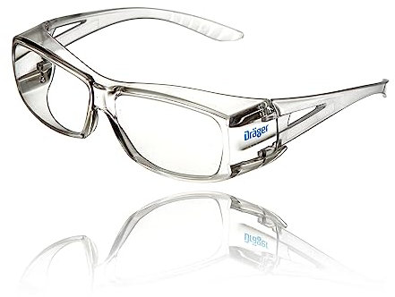 Dräger Occhiali protettivi X-pect 2400 | Occhiali di sicurezza leggeri per cantieri, laboratori di chimica e ciclismo| antigraffio, antivento e antiappannamento