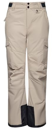 Arctix Kids Snow Sports Cargo Snow Pants with Articulated Knees, Stone, Medium