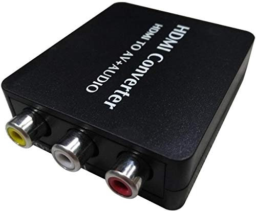 PEPDRO HDMI vers AV/CVBS Convertisseur à Fibre coaxiale Audio et vidéo Synchronisation Trois Couleurs Old TV