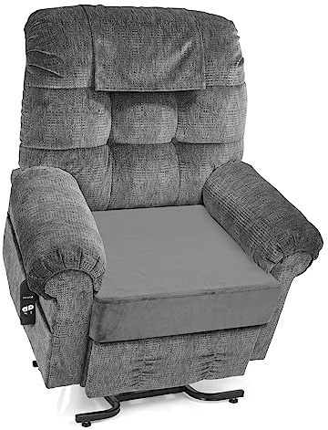 SINOSSO Velvet Large Chair Cushion for Elderly 20 x 20 x 5, High Density Foam Seat Cushion for Recliner Couch Armchair, Thickened Chair Pad, Gray