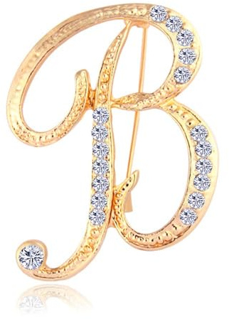 Broche initiale ANTM, broche lettre pour femme A-Z 26 lettres, or, Moderne