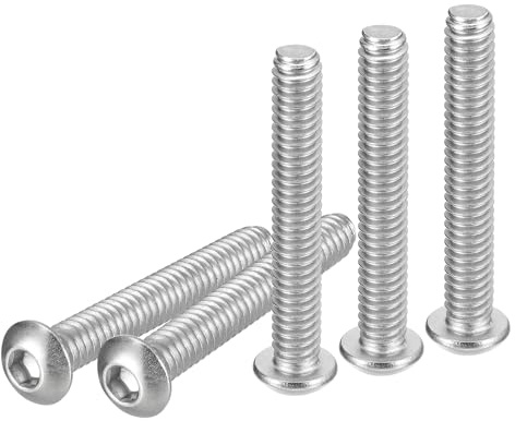 DTGN 1/4-20x1-3/4 Button Head Socket Cap Screws - 25Pack - Good for Machine - 304 Stainless Steel 18/8 - Hex Drive Full Thread UNC Fasteners