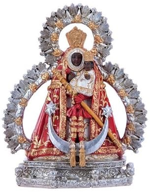 DRW Figura Virgen Cabeza de Resina Pintada a Mano 15 cm