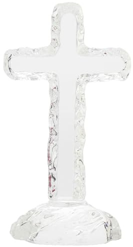Ciieeo Croix De Table En Verre Des Croix Gadgets Pour La Maison Debout En Cristal La De Jésus Pour Lartisanat Vitrail Prier Bureau Cristal Produits Menagers