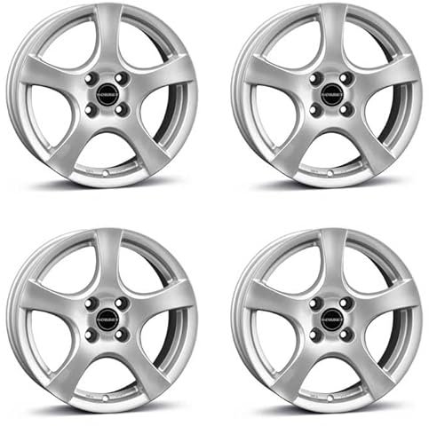4x Borbet Felgen F 6.0x15 ET35 4x100 brilliant silver kompatibel mit Mazda 2 323 323S Demio MX-5