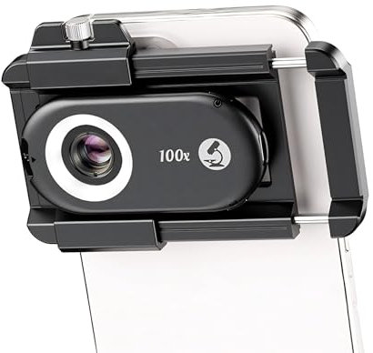 Phone Macro Lens, Macro Photography Lens with LED Fill Light & CPL Filters, Handheld Pocket Macro Lens Kit Cell Phone Macro Lens Attachment Universal for IOS for Android Phone