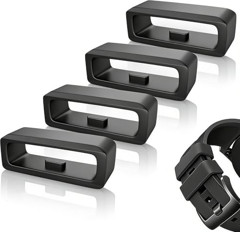 Anneaux de rechange sécurisés en silicone compatibles avec les boucles de bracelet de montre Garmin Forerunner, anneaux de fixation de 22 mm pour bracelets de montre intelligente en caoutchouc pour
