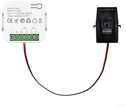 WiFi Smart Energy Meter, Smart Energy Meter, Solar PV System Power Production Consumption Bidirectional Monitoring Meter, For Home Appliances, Solar (1CT)