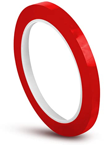 Lotsdonxia Cinta aislante duradera resistente a altas temperaturas, cinta autoadhesiva de 5 mm de ancho para marcar cuadrícula y gráficos de oficina, rollo único (rojo)