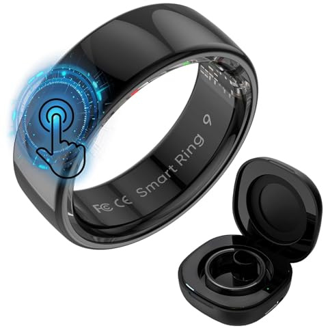 Yeforu Smart Ring Men Women Touch Screen Health Rings for Men Women Fitness Ring Sleep Tracker Ring Heart Rate Blood Oxygen Monitor Fitness Tracker Ring Health Rings Steps Calories Distance Tracking