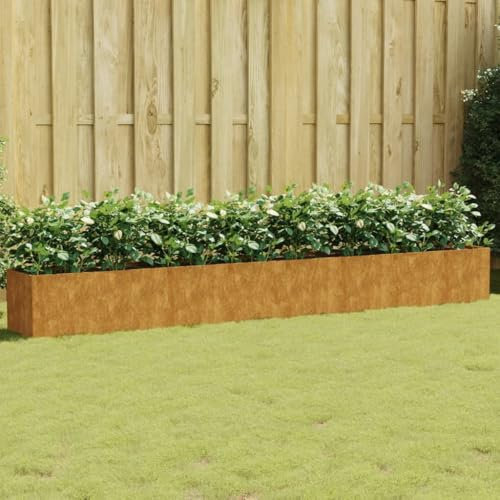 LLEZKBR Home & Garden,Lawn & Garden,Gardening,Pots & Planters-home-Garden Raised Bed 360x40x40 cm Corten Steel