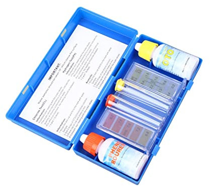 FONDOTIN Pool Testkit Ph Tester Für Poolwasser Und Spa Mit Reagenztabletten Präzise Wasserqualitätstestlösung Tragbar Und Vielseitig Für Schwimmbad Und Wellness