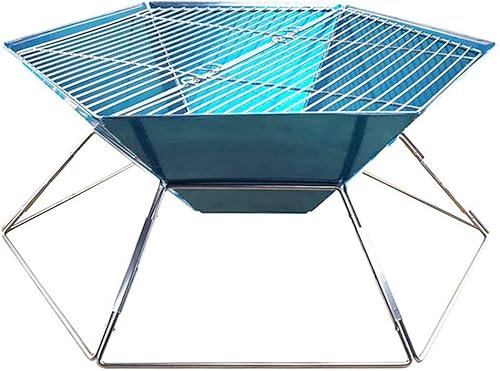 Barbecue in Acciaio Inox, Barbecue Pieghevole Portatile da Esterno, Barbecue a carbonella, utilizzato per Picnic, Giardino, terrazza, Campeggio, Viaggio