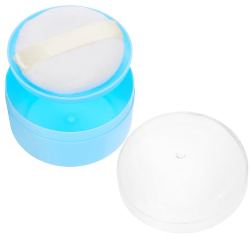 Happyyami Babypuderquasten Dose Tragbar mit Weicher Puderquaste Langlebig für Sanfte Babyhaut nach Baden Praktische Puderbox für Hautpflege zu Hause