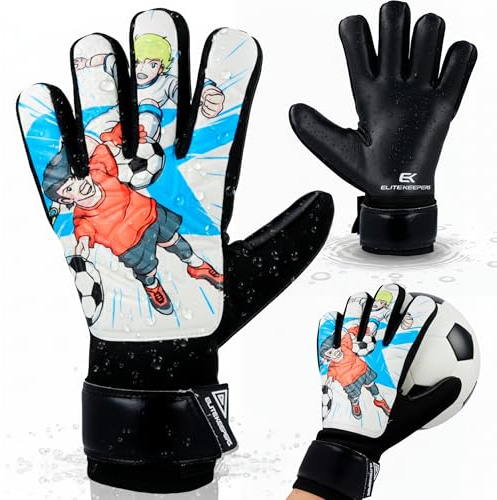 Elitekeepers Guantes Portero niño fútbol Infantiles – equipación portería niños Entrenamiento Colegio – Agarre látex Dumex, Corte Negativo, diseño Anime – Guantes Escolares Portero niños (2)