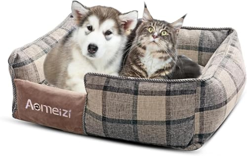 PETCUTE Hundebett Mittelgroße Grosse Hunde,Orthopädisches Hundekorb mit Abnehmbarem Waschbarem Bezug,Waschbar Hundebetten Hundekörbchen mit Rutschfestem Boden,Weich Hundesofa,Grau,L
