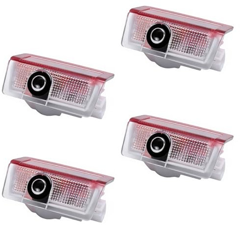 4Pcs Car Door Projector Lights HD LED Logo Lights Projector Welcome Compatible with MerIceIdeIs BenIz Accessories A B C E M G GL GLA GLC GLE GLS Class 4dr W205 W213 W176 W166 W212