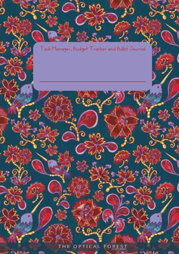 Task Manager, Budget Tracker and Bullet Journal: 7x10 inches, 200 pages | 50+ task checklist and budgeting pages | 12 months agenda, planner and daily ... | Hardcover, cream pages | Undated months