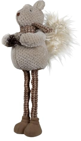 Monopol Christmas Paradise Eichhörnchen stehend mit Teleskopbeinen 50-65cm Deko Weihnachtstier beige